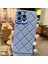 iPhone 13 Pro Kılıf Eşkenar Dörtgen Desenli Tpu Düşmeye Karşı Koruyucu Telefon Kapağı-Mavi (Yurt Dışından) 1