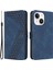 iPhone 13 Mini Kılıf Için Pu Deri Cüzdan Telefon Kabuğu 7 Şekilli Baskılı Çizilmez-Mavi (Yurt Dışından) 1