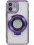 iPhone 12 Için Tpu Kılıf Rhinestones Dekor Yüzük Kickstand Damla Korumalı Telefon Kapağı-Koyu Mor (Yurt Dışından) 1
