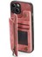 iPhone 15 Plus Kılıf Pu+Tpu Telefon Koruyucu Kabuk Retro Kickstand Cüzdan Kapağı-Pembe (Yurt Dışından) 3