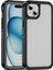 iPhone 15 Plus/14 Plus Kılıf Tpu+Pc Telefon Kılıfı Kaymaz Yan Kenar-Siyah+Şeffaf (Yurt Dışından) 1