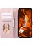 R20 iPhone 15 Plus Telefon Kılıfı Ekleme Baskılı Eşkenar Dörtgen Deri Cüzdan Kapağı-Gül Altın (Yurt Dışından) 2