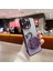 iPhone 13 Pro Için Kılıf Tpu Telefon Kapağı Cam Lensli Film Yapay Elmas Quicksand Dekor-Mor (Yurt Dışından) 1