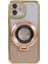 iPhone 12 Için Tpu Kılıf Degrade Taşlı Süs Arka Telefon Kapağı, Kickstand-Altın (Yurt Dışından) 1