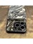 iPhone 15 Pro Max Kılıf Dalgalı Doku Akrilik+Tpu Lens Filmli Telefon Kılıfı-Gümüş (Yurt Dışından) 3