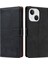 iPhone 15 Kılıf 3 Kart Tutuculu Düz Renk Deri Telefon Kılıfı-Siyah (Yurt Dışından) 1