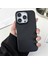 iPhone 12/12 Pro Kılıf Deri Kaplamalı Pc Telefon Koruyucu Kapak Nappa Doku-Siyah (Yurt Dışından) 1