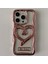 iPhone 13 Pro Için 6.1 Inç Kılıf Şık Kalp Kickstand Elektroliz Kaplama Tpu Şeffaf Telefon Arka Kapak-Pembe (Yurt Dışından) 1