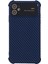 iPhone 12 Kılıf Karbon Fiber Dokulu Tpu+Silikon Büyük Pencereli Telefon Kapağı-Mavi (Yurt Dışından) 1