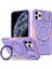 iPhone 11 Pro Max Için Kılıf Kickstand Pc+Tpu Lens Korumalı Manyetik Telefon Kılıfı-Pembe/mor (Yurt Dışından) 1