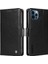 iPhone 13 Pro Için 6.1 Inç Kılıf Çizilmez Deri Standlı Telefon Kapağı Litchi Dokulu-Siyah (Yurt Dışından) 1