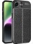 iPhone SE(2024)CEP Telefonu Kılıfı Litchi Texture Tpu Arka Kapak-Siyah (Yurt Dışından) 1