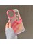 iPhone 12/12 Pro Kılıf Mat Lazer Efektli Pc+Tpu Telefon Kılıfı Inci Kalpli Kolye-Gül (Yurt Dışından) 4