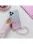 iPhone 15 Pro Için Kılıf Tpu+Akrilik Degrade Telefon Kılıfı, Ilmek Dekorlu El Zinciri-Gümüş+Pembe (Yurt Dışından) 1