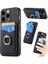 C1-8 iPhone 13 Pro Kılıf Pu Deri+Pc+Tpu Parmak Yüzük Tutuculu Telefon Kılıfı-Siyah (Yurt Dışından) 1