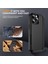 iPhone 13 Pro Için Kılıf Tpu+Pc Telefon Kılıfı ve Kickstand/kart Tutucu Yuvası-Siyah (Yurt Dışından) 3