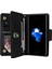 iPhone 7/8 Için Kılıf Pu Deri Standlı Telefon Kapağı Perçin Dekorlu-Siyah (Yurt Dışından) 3