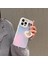 iPhone 12/12 Pro Kılıf Mat Lazer Efektli Pc+Tpu Telefon Kılıfı Inci Kalp Kolye-Beyaz (Yurt Dışından) 3