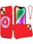 iPhone 14 Plus Için Manyetik Telefon Kılıfı Su Dalgalanma Dokusu El Kayışı ile Sıvı Silikon Kabuk-Kırmızı (Yurt Dışından) 1