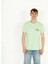Slimfit Sql Logo Baskılı Erkek Mint T-Shirt 3