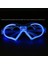 Camsız Tam Tur Mavi Renk LED Işıklı Parti Gözlüğü 1 Adet Hawai Retro Hallow 1
