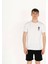 Slimfit Solverse Baskılı Erkek Beyaz T-Shirt 4