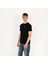 Slimfit Sql El Logo Baskılı Erkek Siyah T-Shirt 3