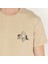 Slimfit Sql Logo Baskılı Erkek Bej T-Shirt 4