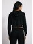 Kapüşonlu Dökümlü Crop Sweatshirt 2