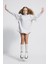 (Kids Girl) Yakalı Loose Fit Sweat Gri Melanj Elbise 1