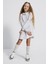 (Kids Girl) Yakalı Loose Fit Sweat Gri Melanj Elbise 2