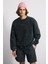 Eskitme Efektli Loose Fit Unisex Sweatshirt 5