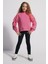 (Kids Girl) Bisiklet Yaka Şardonlu Sweatshirt 3