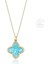 Kairos Jewelry 14 Ayar Altın Sparkling Baby Blue Clover Kolye KRS-N12-14GN-2 1