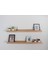 Ahşap Duvar Rafı 2'li Iskandinav Tasarım 50X6X8,5CM 2