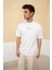 Erkek Ön Yazılı Arka Baskılı Regular Bisiklet Yaka T-Shirt 3
