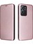 Oukitel C32 Deri Folio Flip Case Için Kılıf Manyetik Karbon Fiber Kart (Yurt Dışından) 1