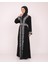 Uzun Kollu Oversize Kalıplı Geleneksel Kalın Arapça Harfları Nakışlı Kadın Geniş Abaya M-3xl C100032 2