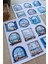 2 Sayfa 18 Adet Pencere Sticker Deniz Mavi Manzara Vintage Sticker 3