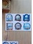2 Sayfa 18 Adet Pencere Sticker Deniz Mavi Manzara Vintage Sticker 5