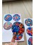 12 Adet Vitray Çiçek Sticker Seti Bullet Journal Laptop Termos Scrapbook Renkli Cam Yuvarlak Sticker 1