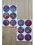 12 Adet Vitray Çiçek Sticker Seti Bullet Journal Laptop Termos Scrapbook Renkli Cam Yuvarlak Sticker 2