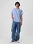 Erkek Mavi Gap 1969 Logo T-Shirt 4