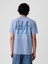 Erkek Mavi Gap 1969 Logo T-Shirt 5