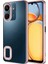 Case World Caseworld Xiaomi Poco C65 Kapak Yanları Renkli Lens Korumalı Logo Gösteren Şeffaf Luxury Silikon Kılıf - Rose Gold 1