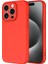 Caseworld Apple iPhone 15 Pro Kapak Içi Kadife Kamera Korumalı Lansman Silikon Kılıf - Kırmızı 1