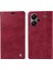 Xiaomi Redmi Note 13 Pro+5g Kılıf Manyetik Kapanış Deri Telefon Kapağı-Şarap Kırmızısı (Yurt Dışından) 1