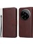 Xiaomi 14 Ultra Kılıf Için 3 Yuva Tutucu Buzağı Dokusu Manyetik Toka Telefon Kapağı-Kahverengi (Yurt Dışından) 1