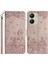 Xiaomi Redmi 13C 4g Kılıf Pu Deri Cüzdan Kapak Duvar Kedileri Desen-Dumanlı Mor Için (Yurt Dışından) 1
