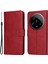 Xiaomi 14 Ultra Kılıf 3 Yuvalı Tutucu Buzağı Dokusu Manyetik Toka Telefon Kapağı-Kırmızı (Yurt Dışından) 1
